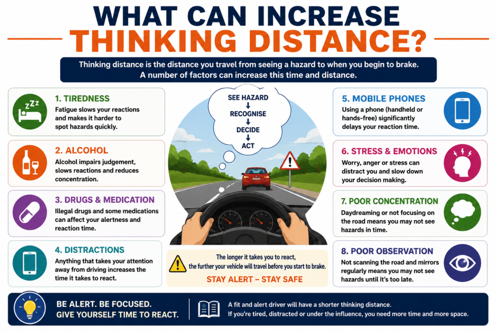 Stopping Distances Explained for the UK Theory Test