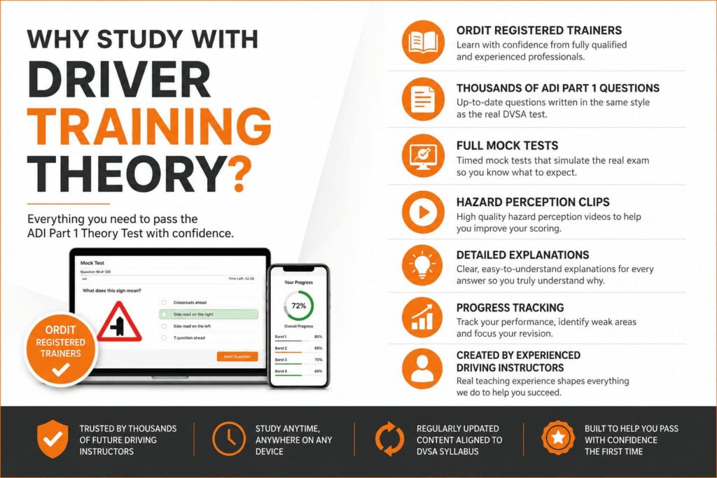adi part 1 free theory test questions mock test with driver training ltd