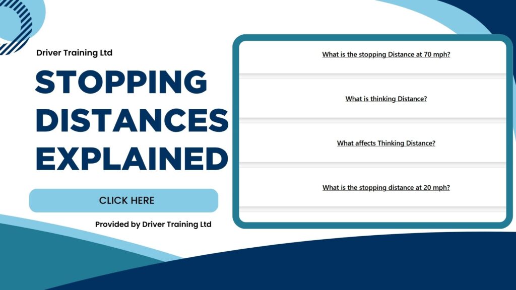 stopping distances theory test